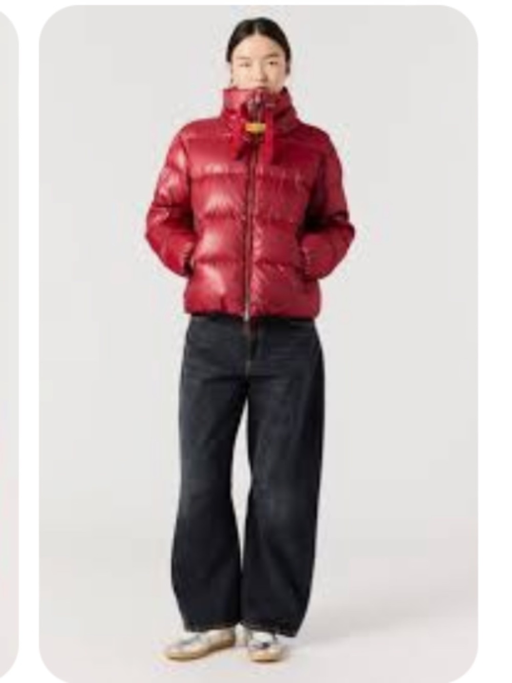 Parajumpers XS high neck quilted jacket glossy red polyamide down filled nwt - Picture 2 of 10